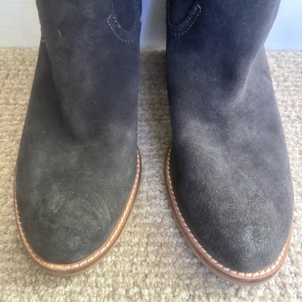 Dolce Vita Brown Suede Tall Western Boots Block Heel Women’s Size 7.5​ - Picture 4 of 12